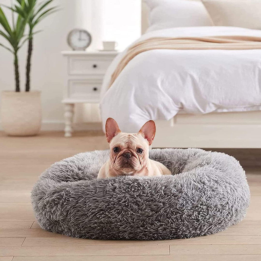 Calming Dog Bed For Home, Anti-anxiety Round Donut Cuddle Pet Beds, Dog Beds With Plush Faux Fur,Washable,Warm Dog bed